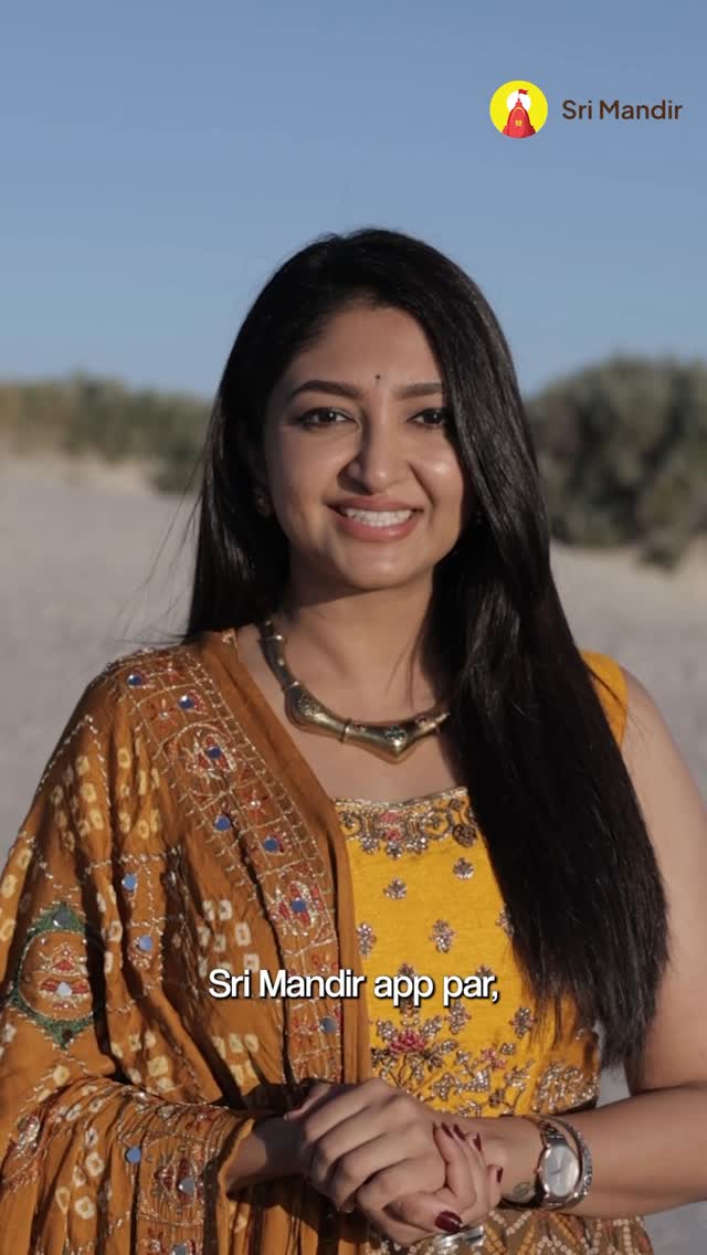 Instagram post by @bhoomitrivediofficial for Sri Mandir. Caption reads: [...] faith is always just a click away with Sri....