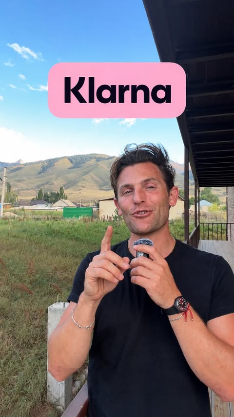 Instagram post by @nickykelvin for Klarna. Caption reads: [...] whichever lounge I’m in that day, and Klarna....