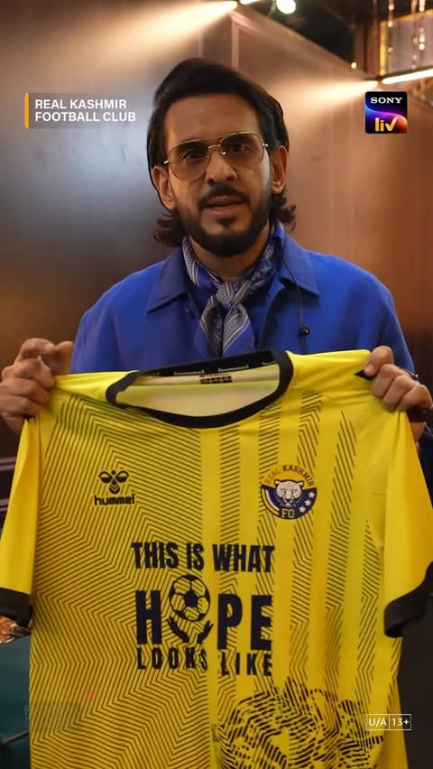 Instagram post by @realkashmir_fc for Sony LIV. Caption reads: For someone tuned into how stories sound and feel,....