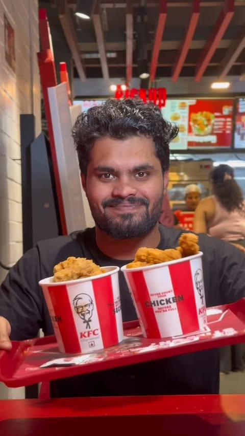Instagram post by @bangalore_trends for KFC. Caption reads: ‼️Don’t worry, KFC has got your Sunday plans....