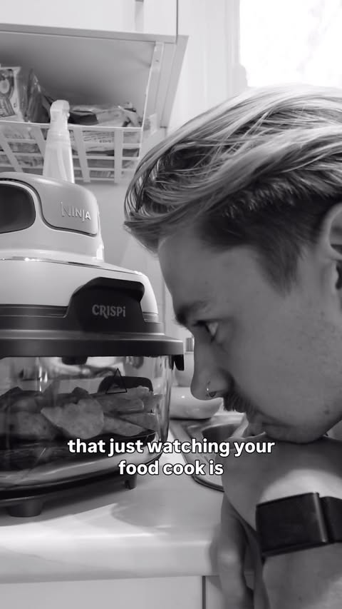 Instagram post by @lachy.mcintyre for Ninja Kitchen. Caption reads: [...] serving a life sentence #NinjaCrispi....