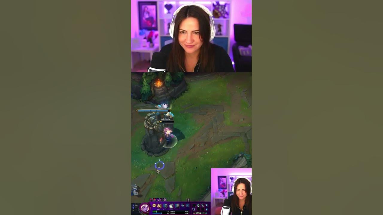 YouTube post by @KPlol for League of Legends. Caption reads: [...] way to use TP 😂 #kaypea  #leagueoflegends ....