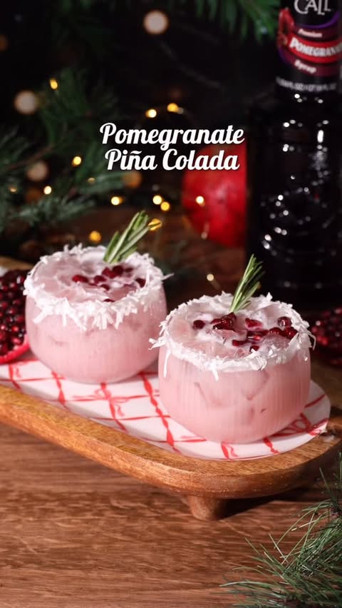 Instagram post by @thirstybartenders for Master of Mixes. Caption reads: Outside: cold 🥶 Inside: pomegranate piña colada....