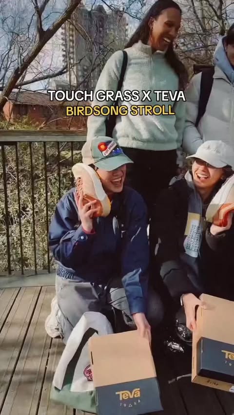 Instagram post by @touchgrasscamp for Teva. Caption reads: [...] in between. We explored it all in the @teva....
