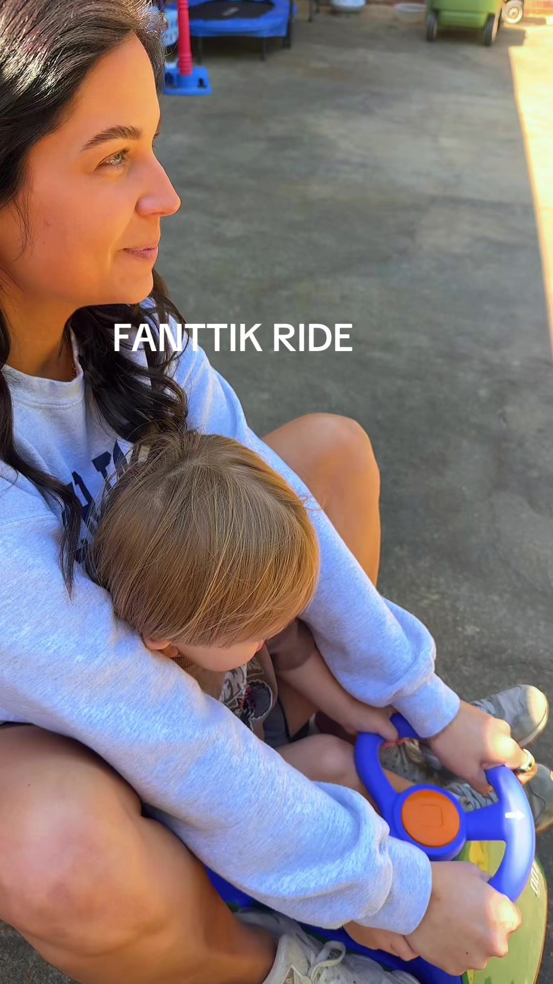 TikTok post by @jenjenfox for FanttikRide. Caption reads: [...] for all ages! #summerfun #kidstoys....