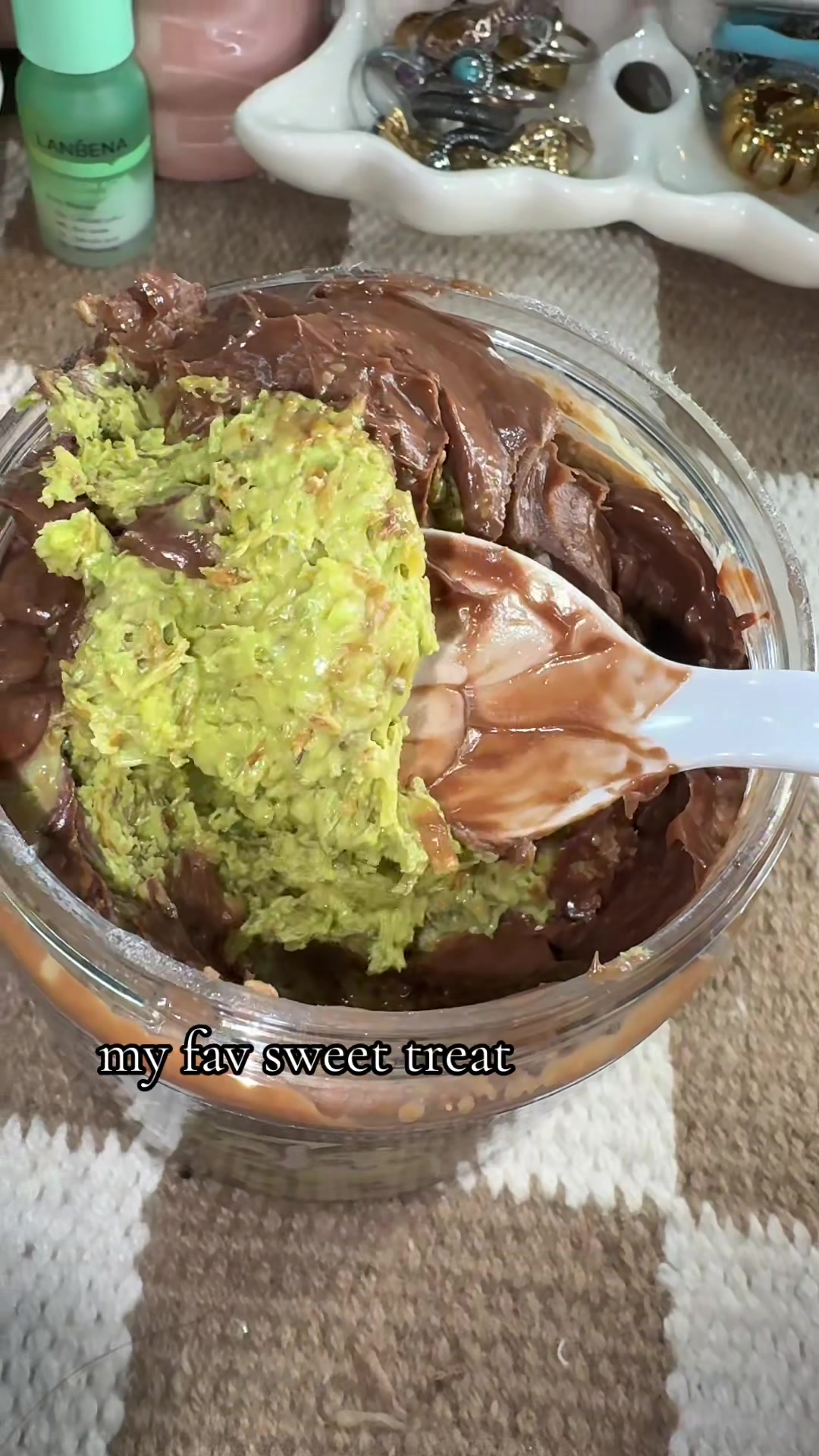 TikTok post by @spicyho0ch for Nerdy Nuts. Caption reads: i could eat so much of this @Nerdy Nuts Shop....