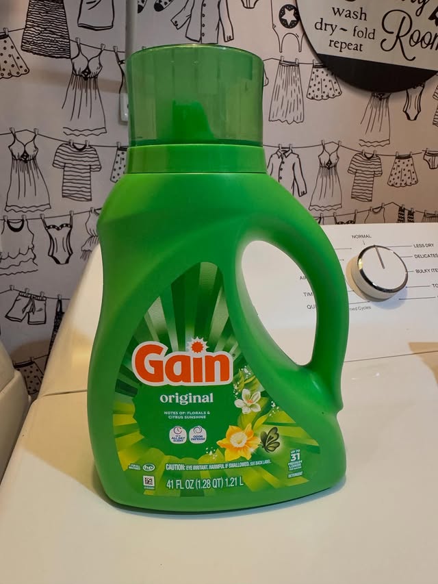 Instagram post by @cat_____lady for I Love Gain. Caption reads: [...] laundry detergents! @influenster @ilovegain....