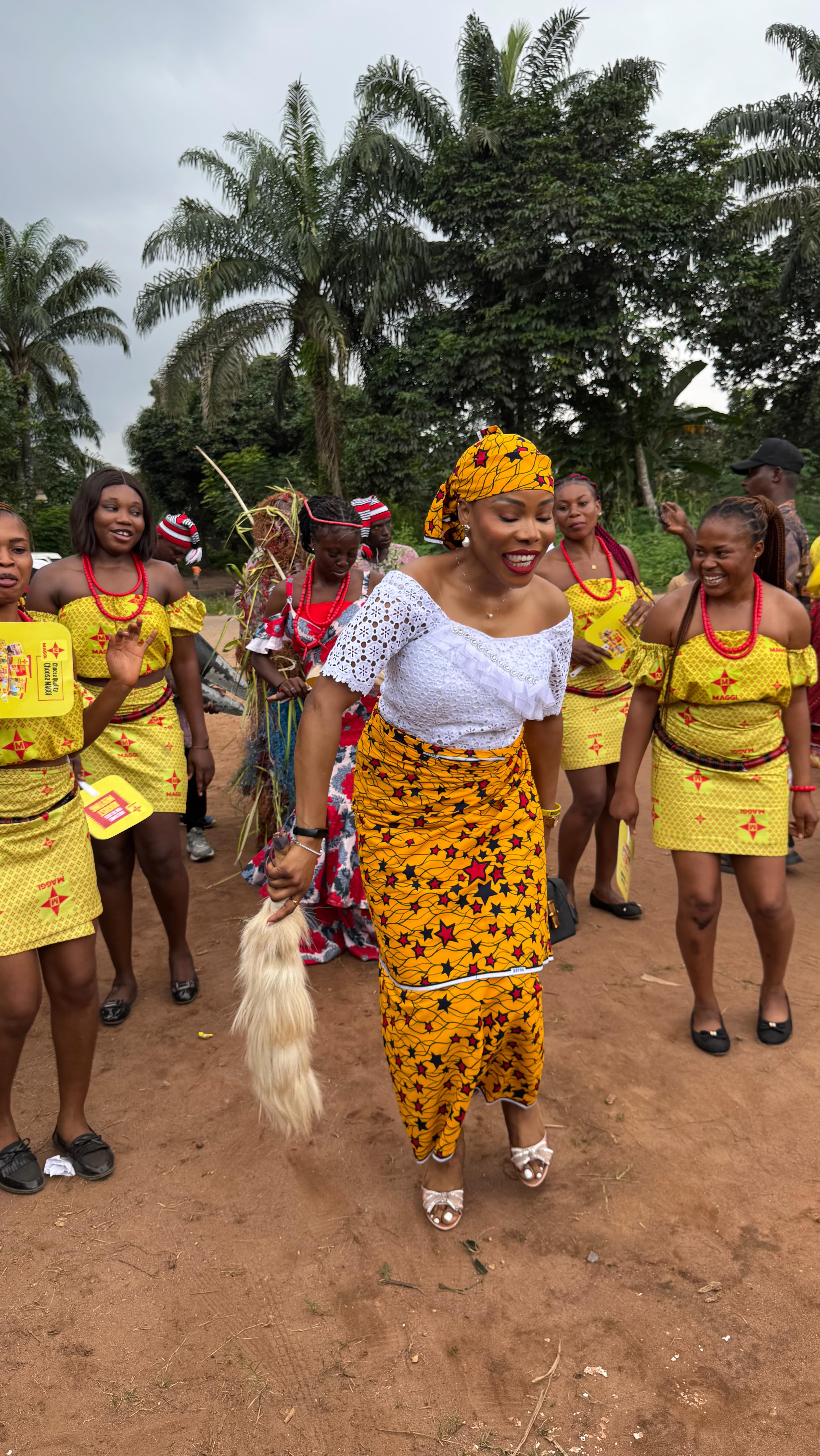 Instagram post by @uzoosimkpa for MAGGI NIGERIA. Caption reads: Proudly channeling my own mother down to her....