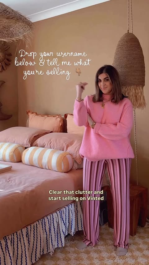 Instagram post by @la_sidhu for Vinted. Caption reads: [...] that I am quite frankly OBSESSED with....