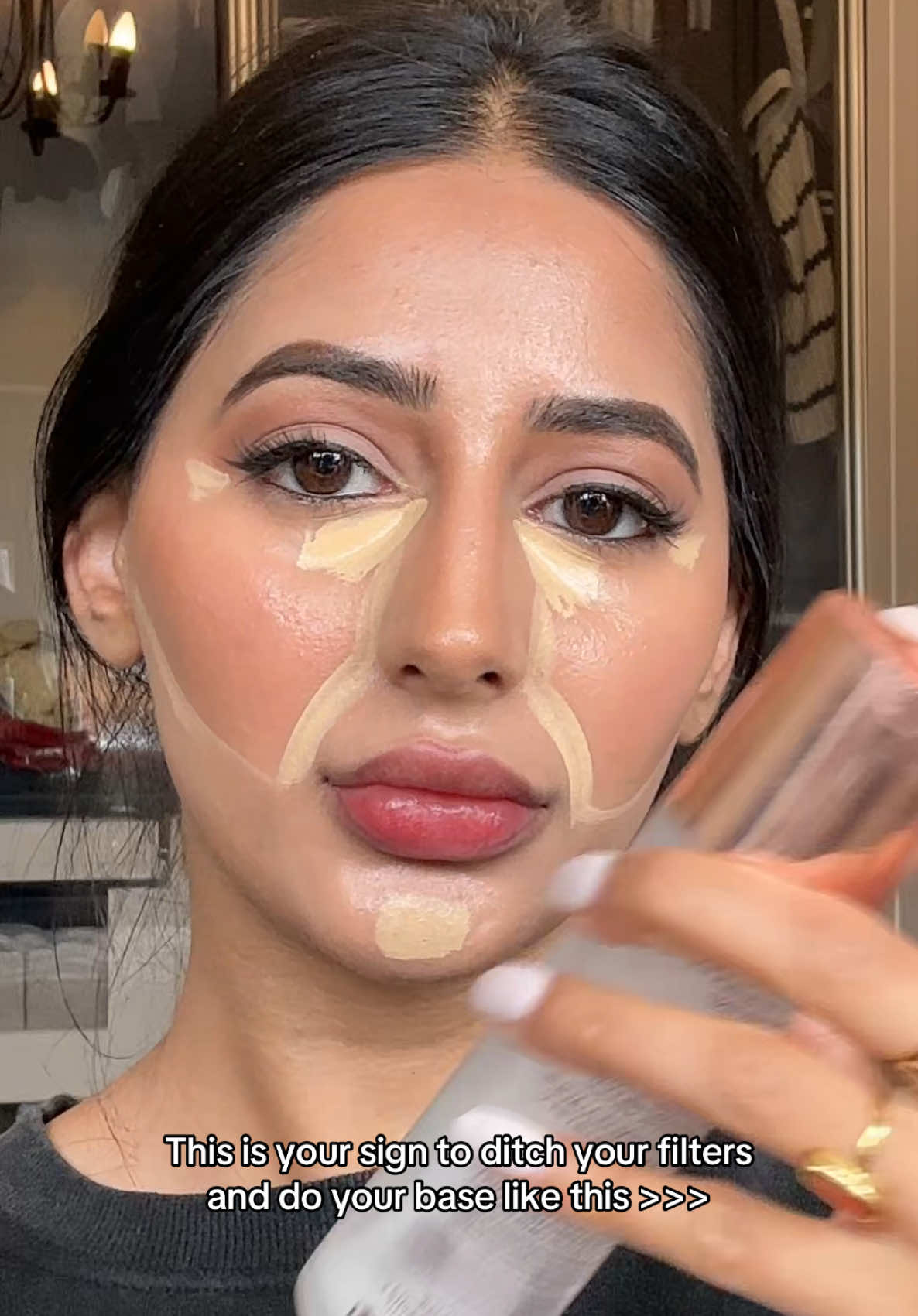 TikTok post by @_pvxx for Trigwell Cosmetics. Caption reads: [...] Beauty @Natasha Denona @Hourglass Cosmetics....