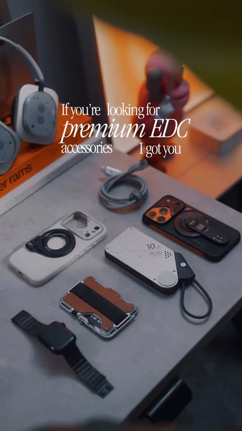 Instagram post by @radoslavbali for AULUMU. Caption reads: Looking for premium EDC accessories?....