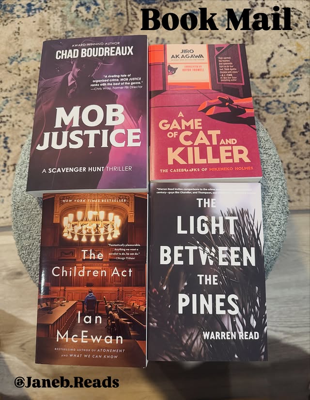 Instagram post by @janeb.reads for Grand Central Publishing. Caption reads: 📬𝔹𝕠𝕠𝕜 𝕄𝕒𝕚𝕝📬 Thank you so much to the....