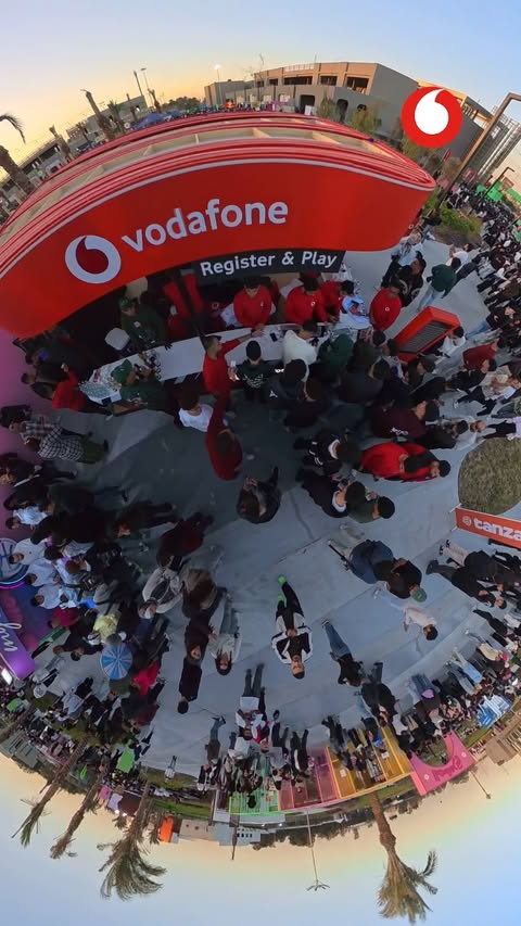 Instagram post by @vodafoneredegypt for Vodafone. Caption reads: Vodafone brought the vibes, the energy, and all....