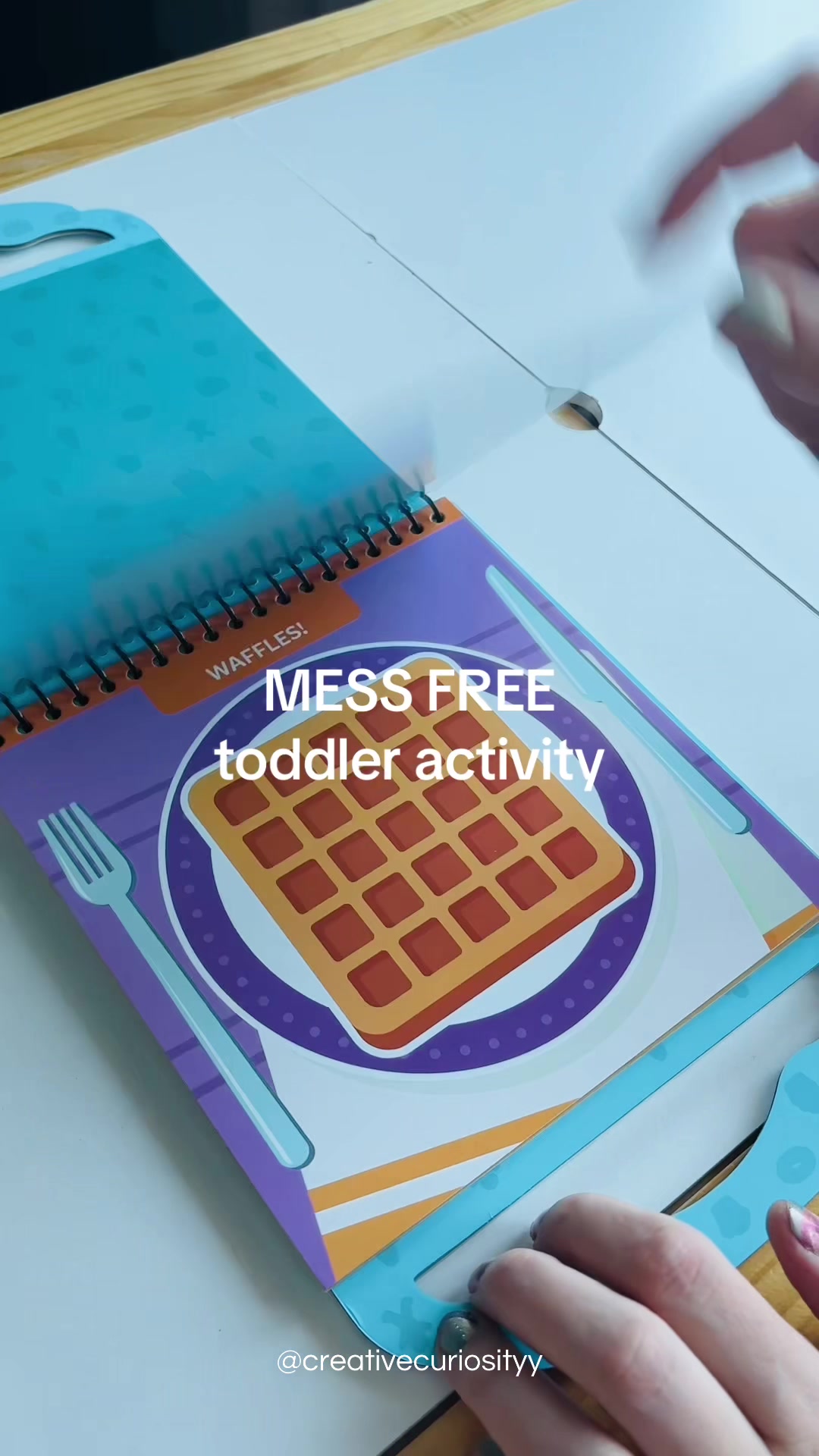 TikTok post by @creativecuriosityy for Skillmatics. Caption reads: [...] to carry too?! Sold. 🙌🏼 I swear....