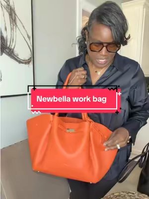 TikTok post by @alondaclishae for Newbella Fashion. Caption reads: What’s your every day work bag? 💼 #newbellabag....