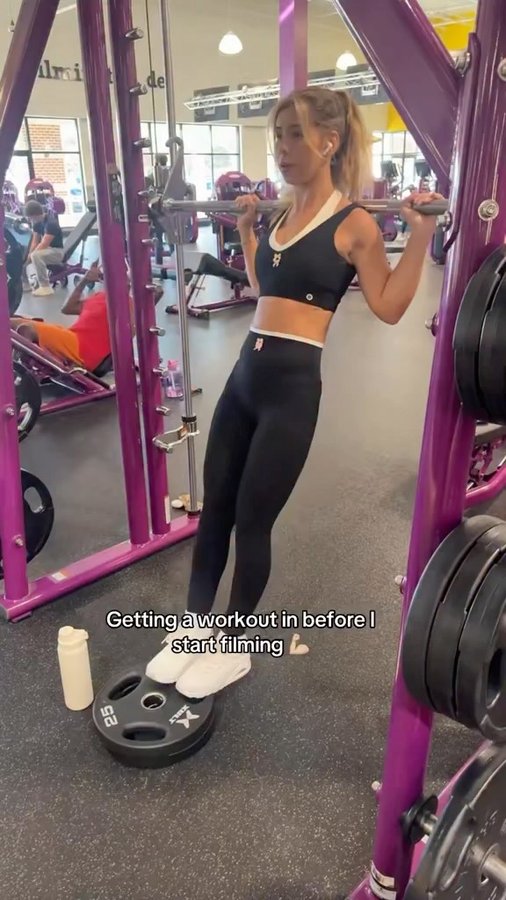 Instagram post by @daimee_xo for Astoria Activewear. Caption reads: Tomorrow back to filming “PONY” 🎬 #fyp....