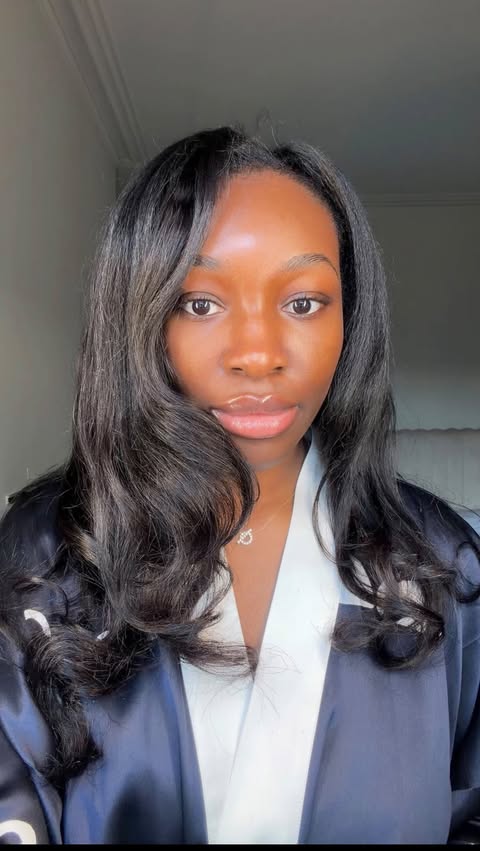 Instagram post by @eviesamuel_ for Augustinus Bader. Caption reads: [...] line developed with our faves....