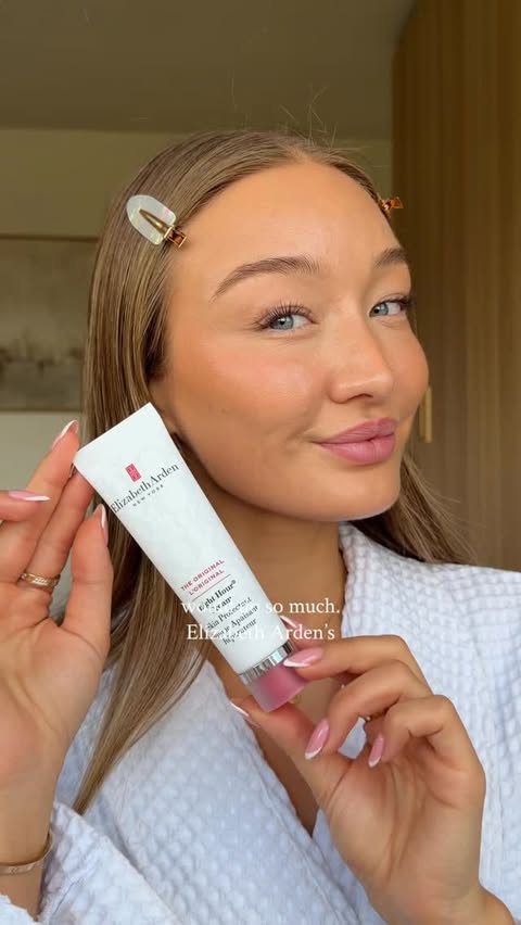 Instagram post by @bethansowerbyy for Elizabeth Arden. Caption reads: Dewy from head to toe with @elizabetharden ✨ A few....