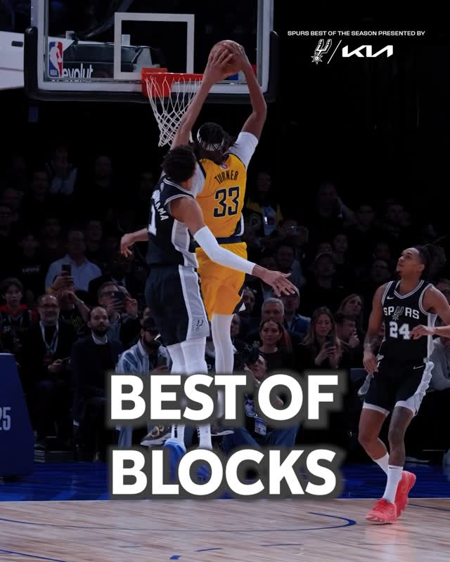 Instagram post by @spurs for Kia. Caption reads: DENIED 🚫

Best of Blocks pres. by @kiausa!.