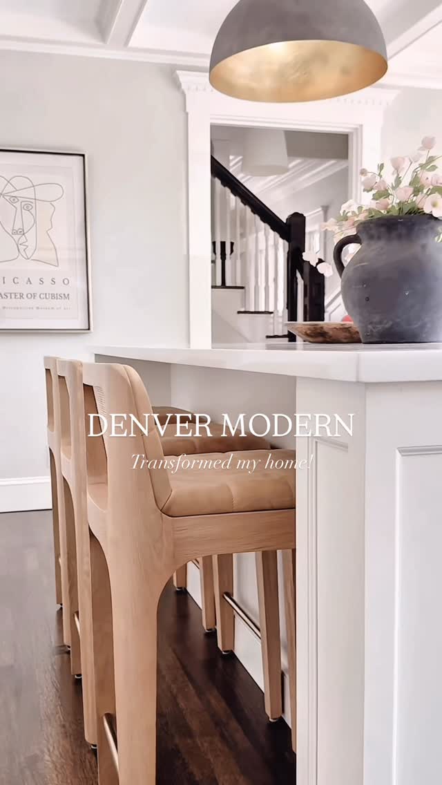 Instagram post by @kasiascreativespaces for Denver Modern. Caption reads: Check out these incredible Canyon stools from....