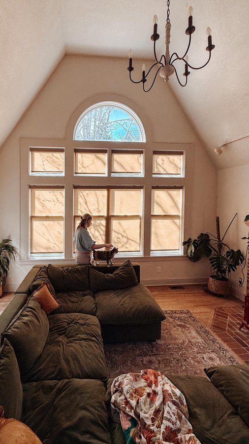 Instagram post by @theaverycottage for Graywind. Caption reads: [...] just to filter the brightest light.....