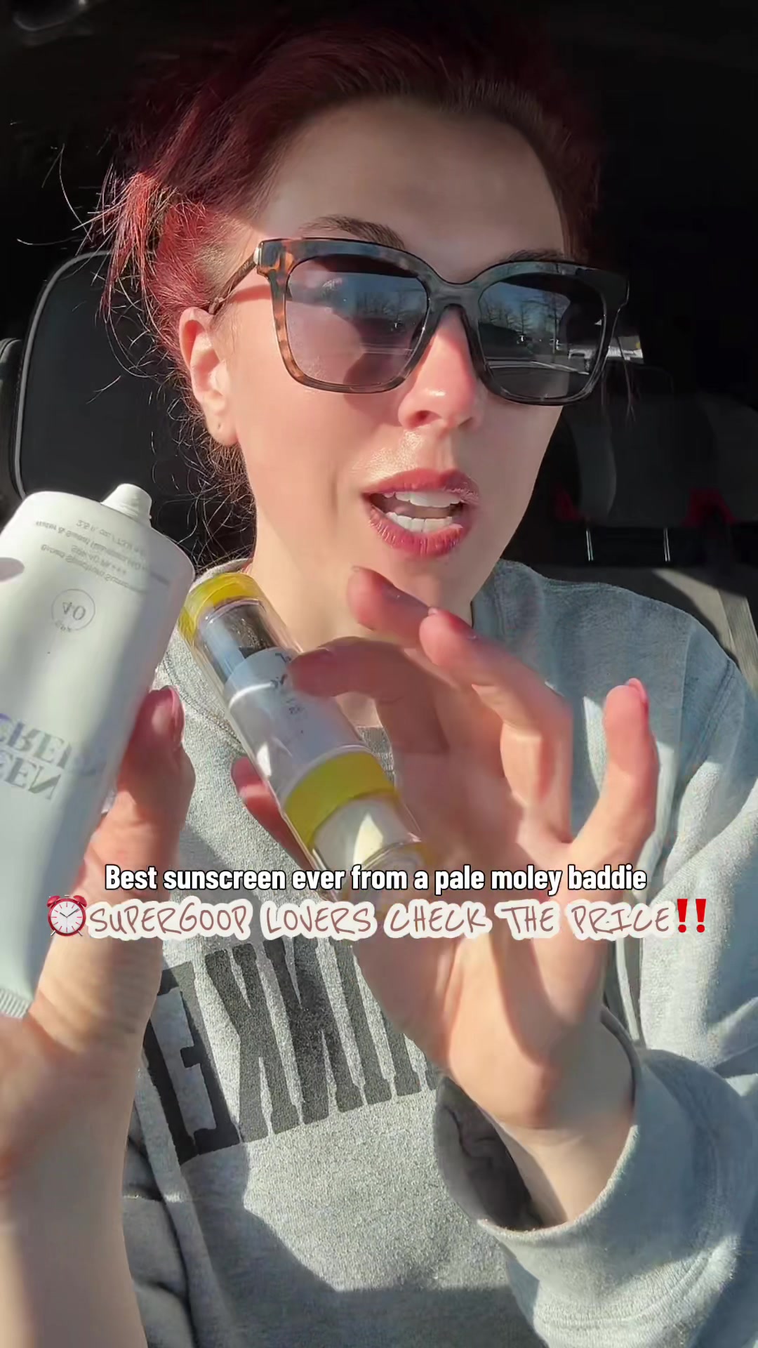 TikTok post by @redheadmomma08 for Supergoop. Caption reads: @Supergoop #supergoop #supergoopunseen [...].
