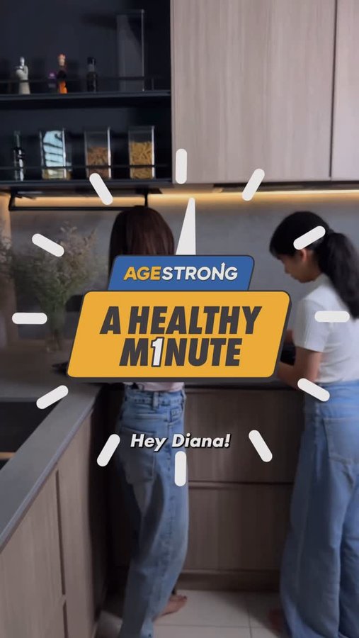 Instagram post by @dianaserlye for Health Promotion Board. Caption reads: [...] learnt from Age Strong, Health Promotion....