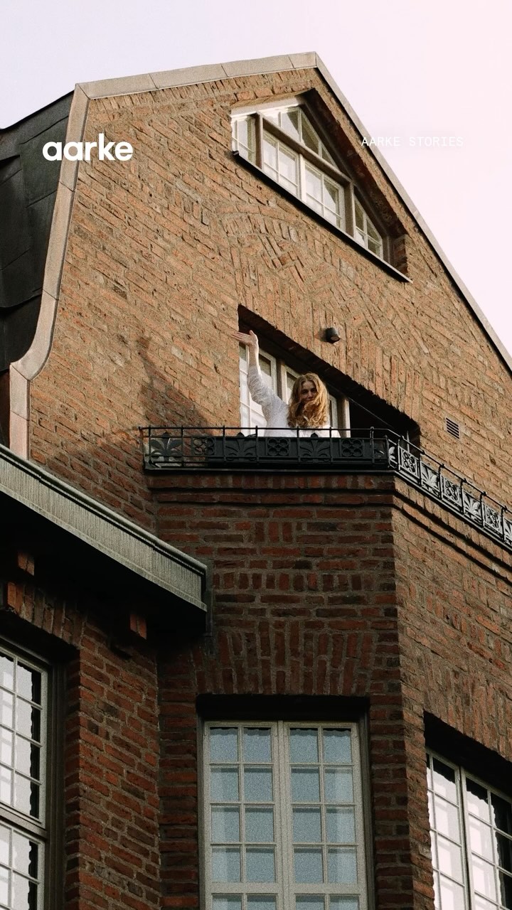 Instagram post by @madelenmollard for aarke. Caption reads: [...] our Stockholm home. A collaboration with....