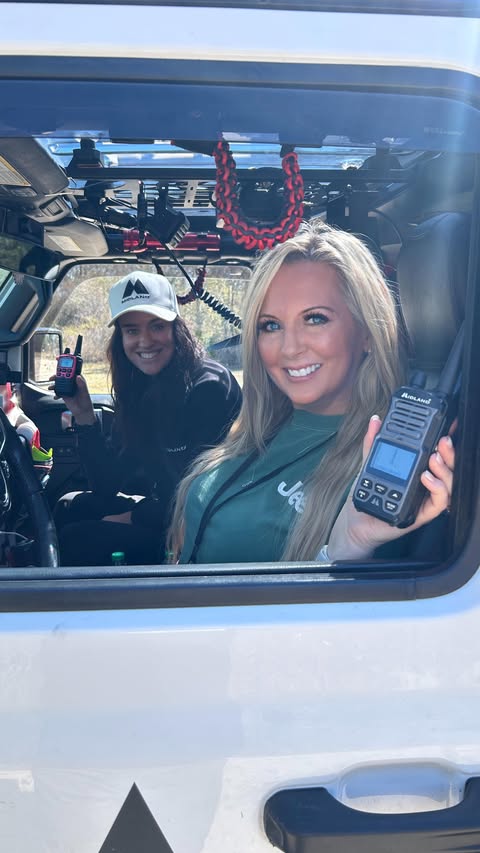 Instagram post by @jeepdaisy for Midland Radio. Caption reads: How we pulled up to @thesaveexpo. A lot of fun on....