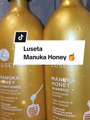 TikTok post by @ninasauce2 for Luseta Beauty. Caption reads: @Luseta Beauty Honey, your hair deserves this!....
