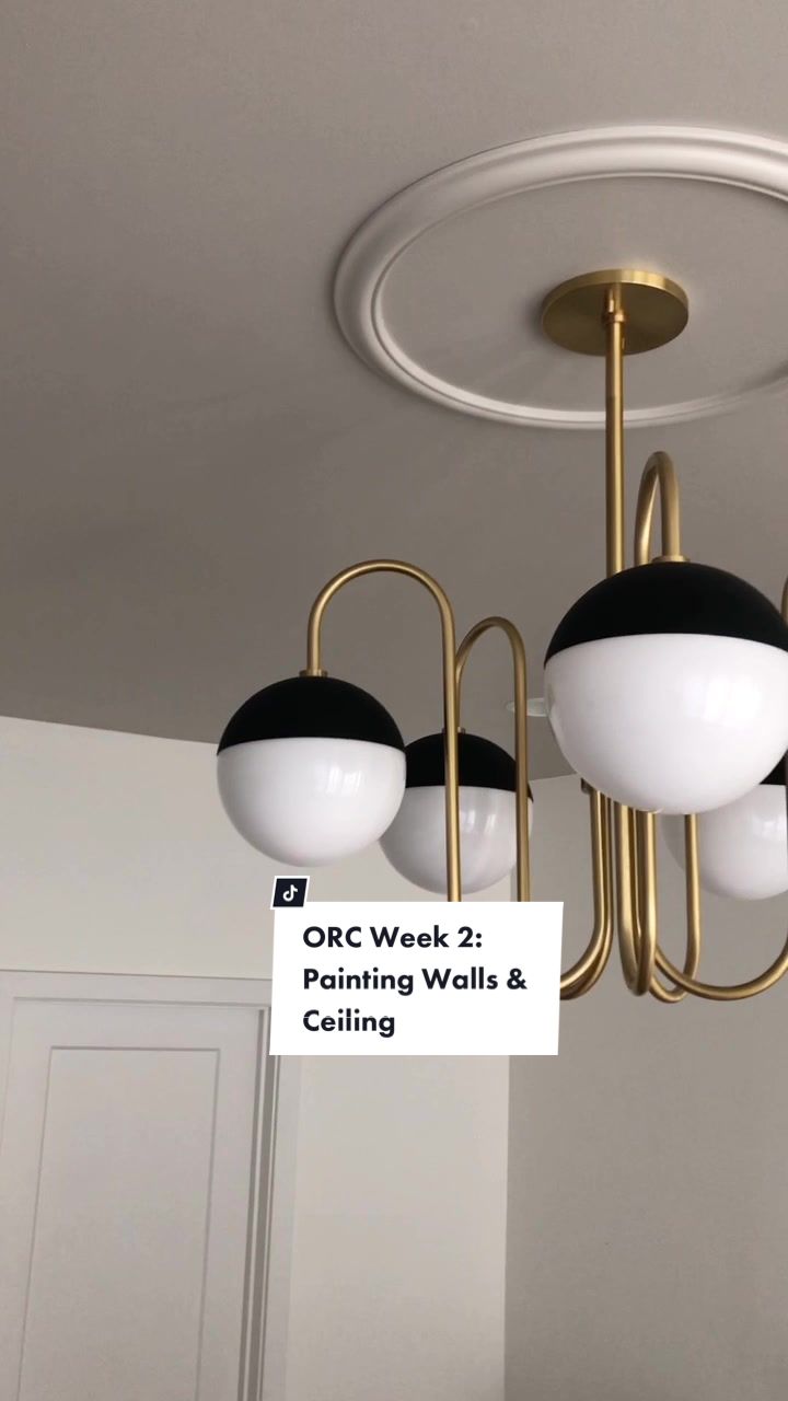 TikTok post by @apurdyplace for Clare. Caption reads: [...] Painting walls & ceiling with #gifted @Clare....