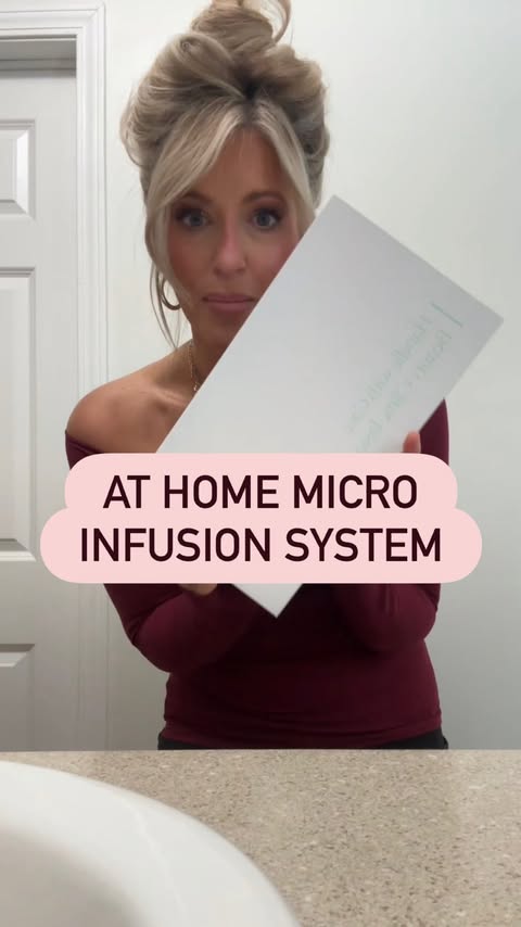 Instagram post by @rachelbowling for Qure Skincare. Caption reads: At home micro infusion system I use! If you’d like....