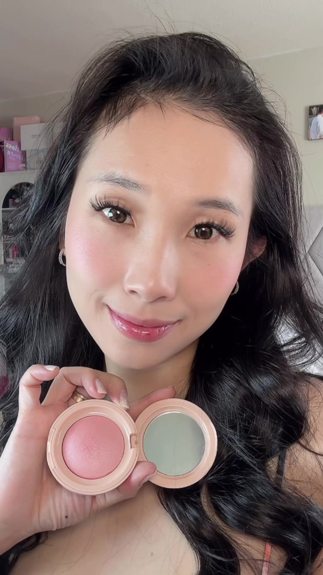 TikTok post by @glowithsarahlee for PHOFAY US. Caption reads: [...] #BlushTok @PHOFAY Cosmetics @PHOFAY US.