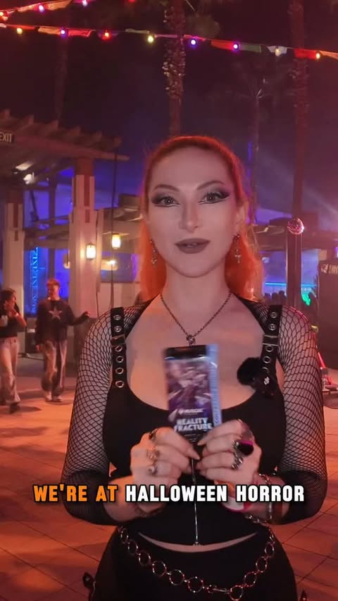 Instagram post by @ashlynnedae for Magic: The Gathering. Caption reads: Mr. Skeleton blessed my pack opening Halloween....