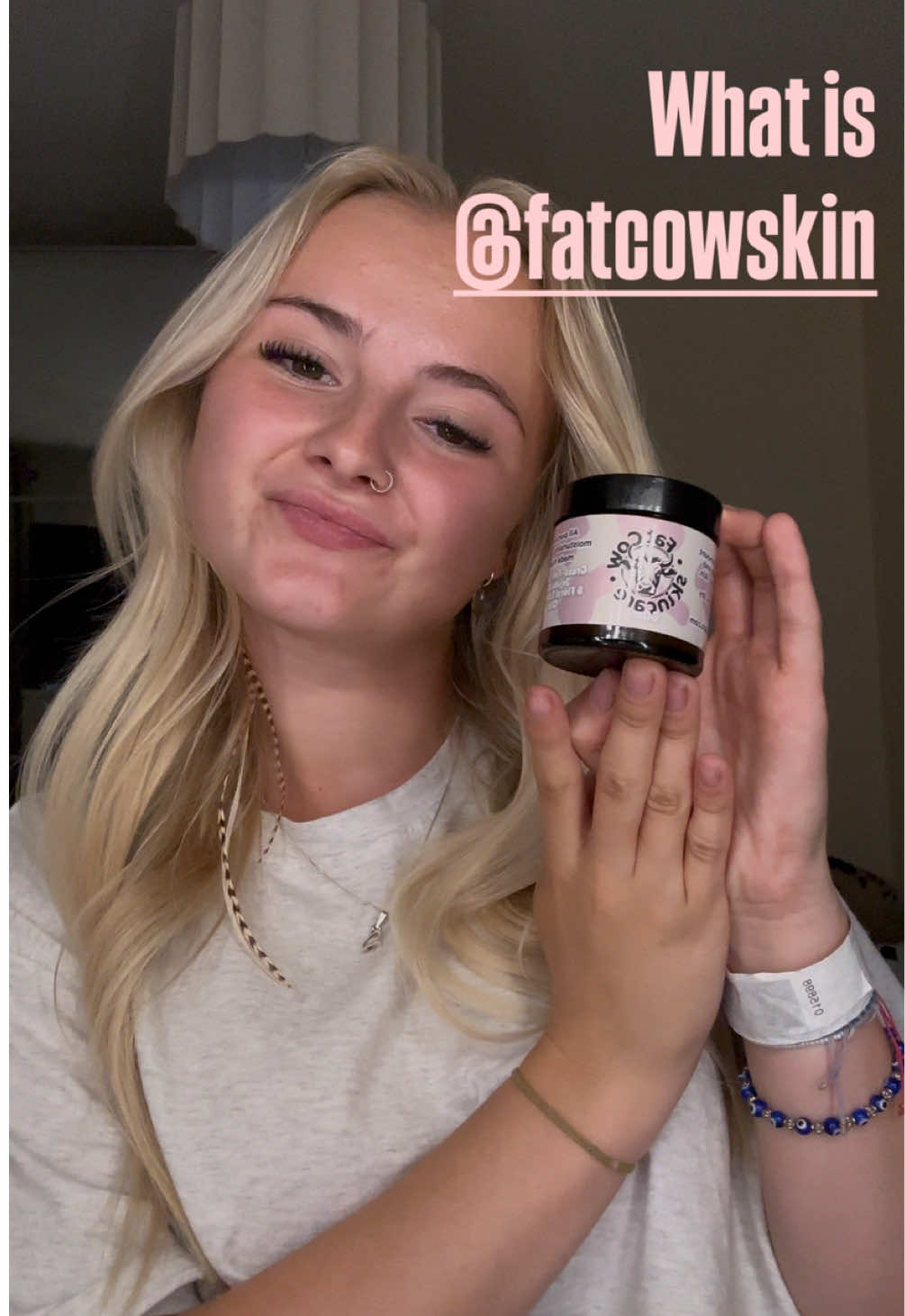 TikTok post by @islaheathcott for Fat Cow Skincare. Caption reads: @Fat Cow Skincare OBSESSED😍 As a girl with....