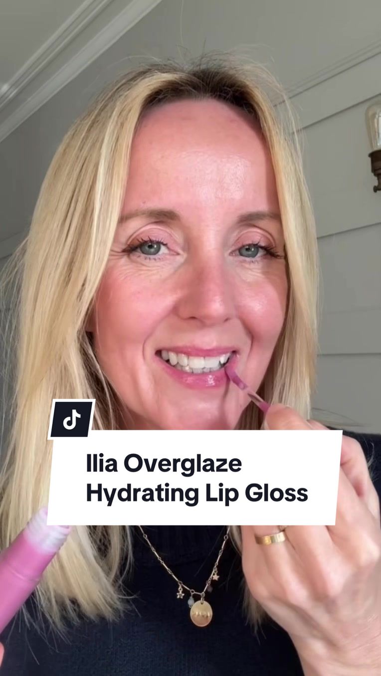 TikTok post by @tracey_white_ for ILIA Beauty. Caption reads: [...] with 24 hour hydration, yes please! @ILIA....