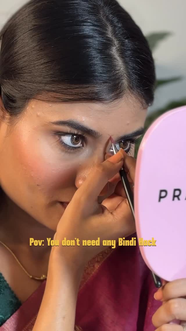 Instagram post by @getreadywithvarsha for LOVE EARTH. Caption reads: " you Just need a lipstick brush and matte a....