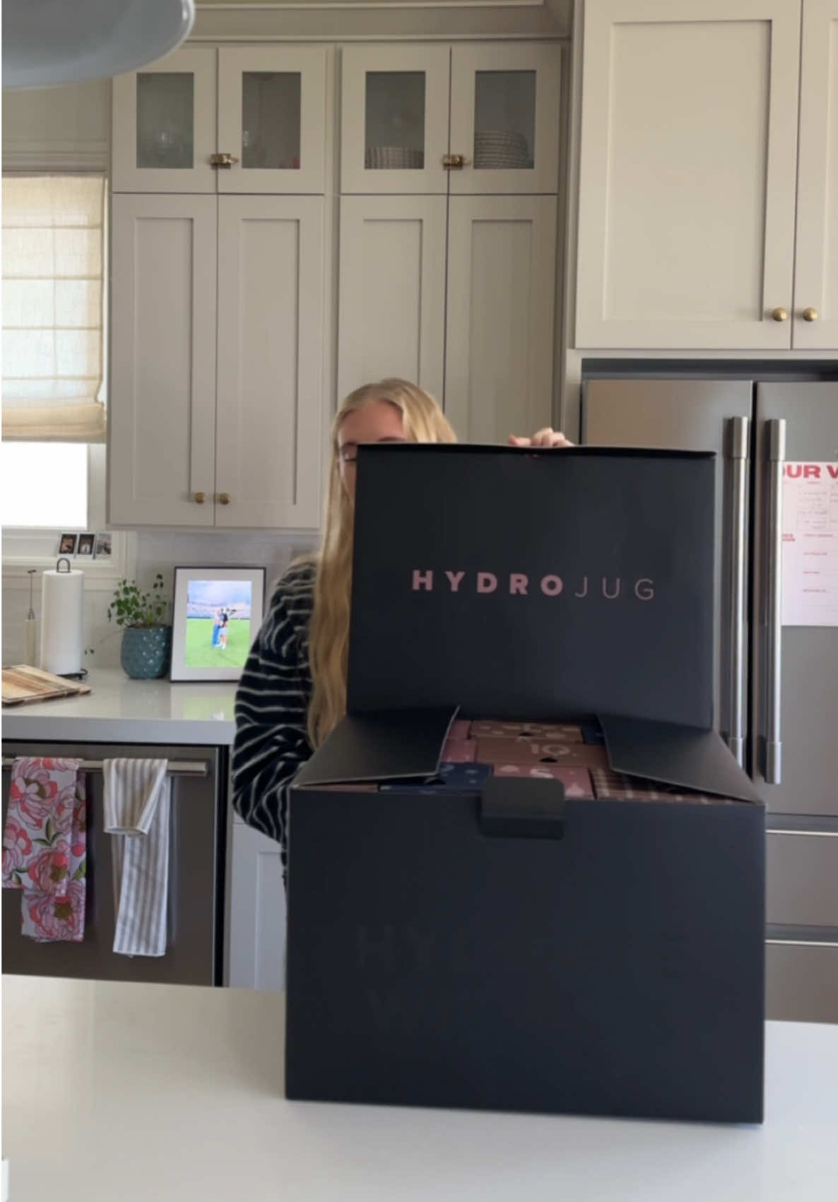 TikTok post by @hunterkailey for HYDROJUG. Caption reads: Ngl had to cut out 7 minutes of this because I....