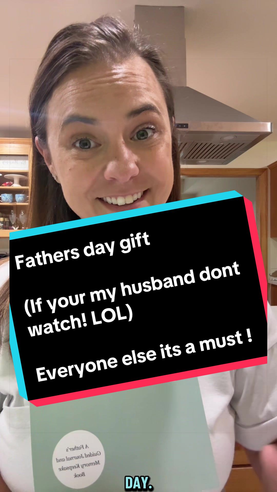 TikTok post by @ashleylendrum for Questions About Me. Caption reads: [...] #fathersdaygiftideas #book @Questions About....