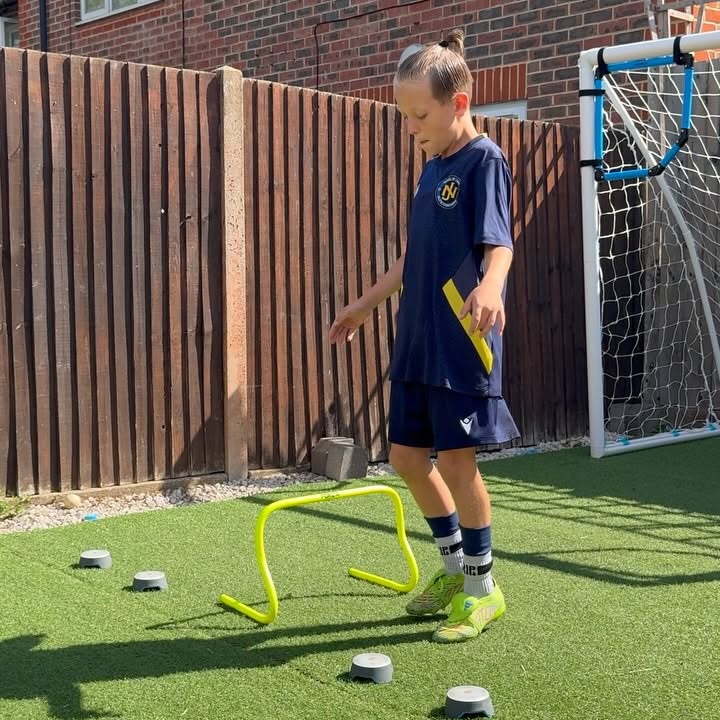 Instagram post by @tj_baller7 for BlazePod. Caption reads: Working With @blazepod To Sharpen Up My....