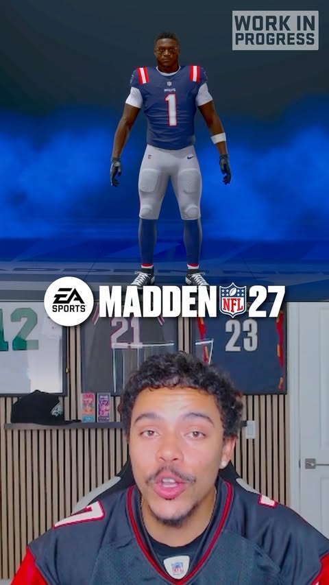 Instagram post by @imjacobrose for EA SPORTS Madden NFL 26. Caption reads: Old Faces in New Places Madden 27 👀....