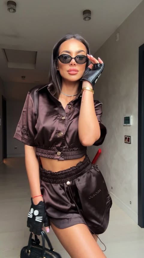 Instagram post by @inez_cialowicz for Olavoga. Caption reads: Styled this look with @olavogaa 🍫🤎 #olavoga....
