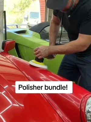 TikTok post by @wideopenthrottletv for Chemical Guys. Caption reads: This torqx polisher bundle from @Chemical Guys is....