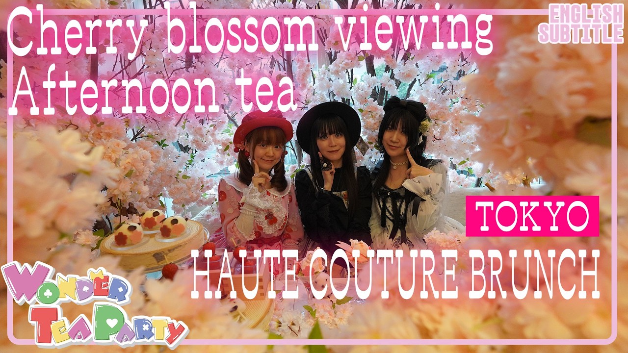 YouTube post by @WonderTeaParty for OtoLogic. Caption reads: Viewing sakura with cherry blossom and Long tailed....