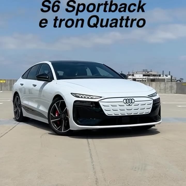 Instagram post by @drakemoschkau for Audi USA. Caption reads: Meet the @audiusa S6 e-tron Sportback! #audi....