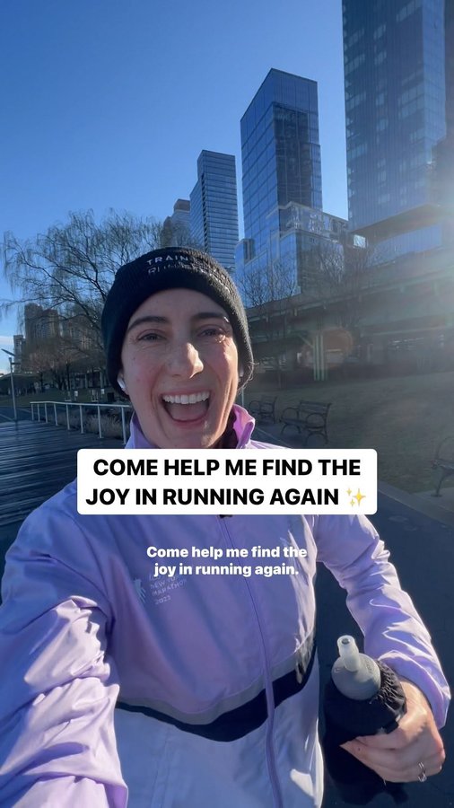 Instagram post by @trainsmartrunstrong for Ucan. Caption reads: WHAT I’M FOCUSING ON WHILE TRYING TO FIND THE JOY....