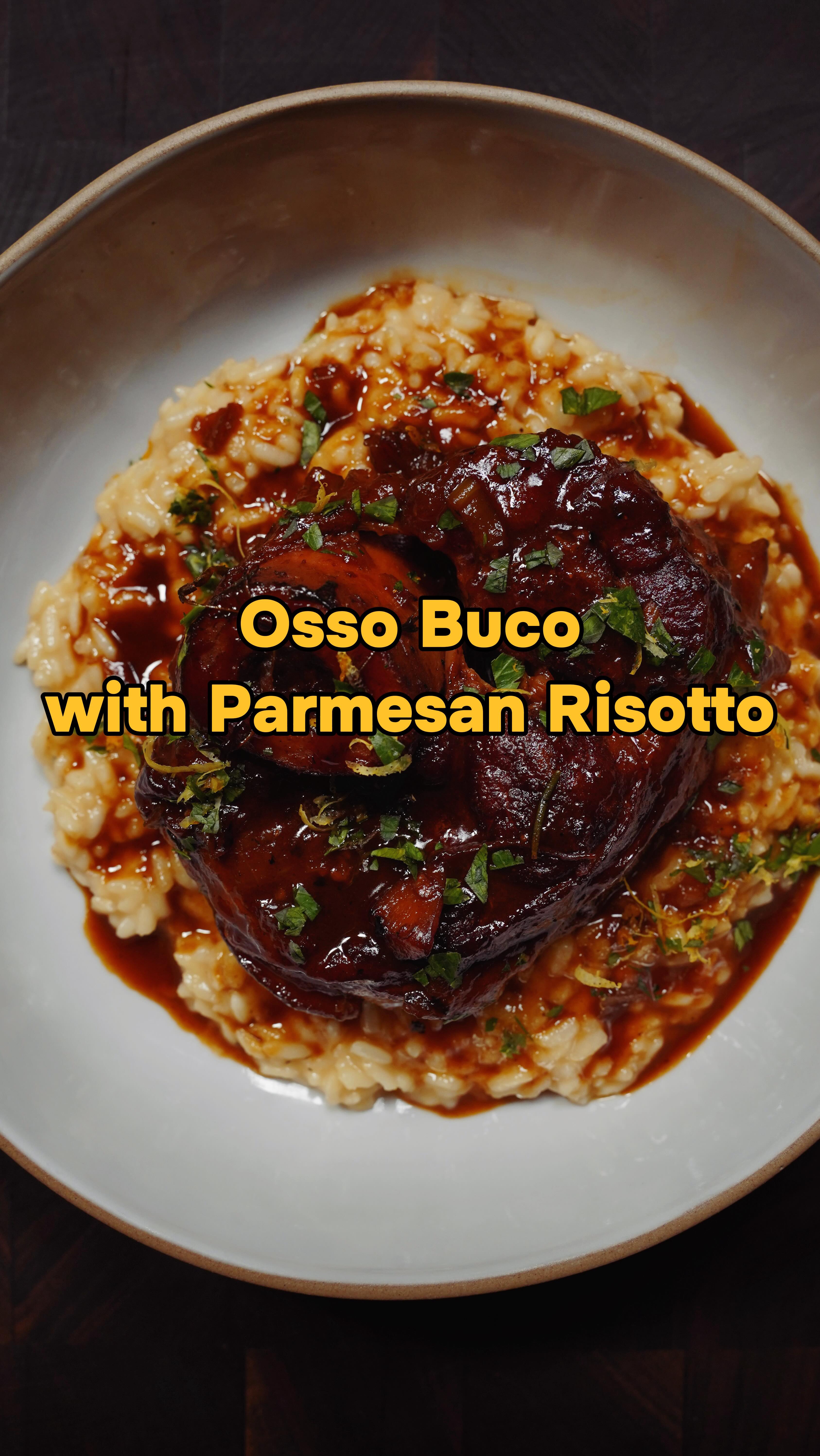 Instagram post by @thisguycooks for Kettle & Fire. Caption reads: OSSO BUCO WITH PARMESAN RISOTTO — Started in....