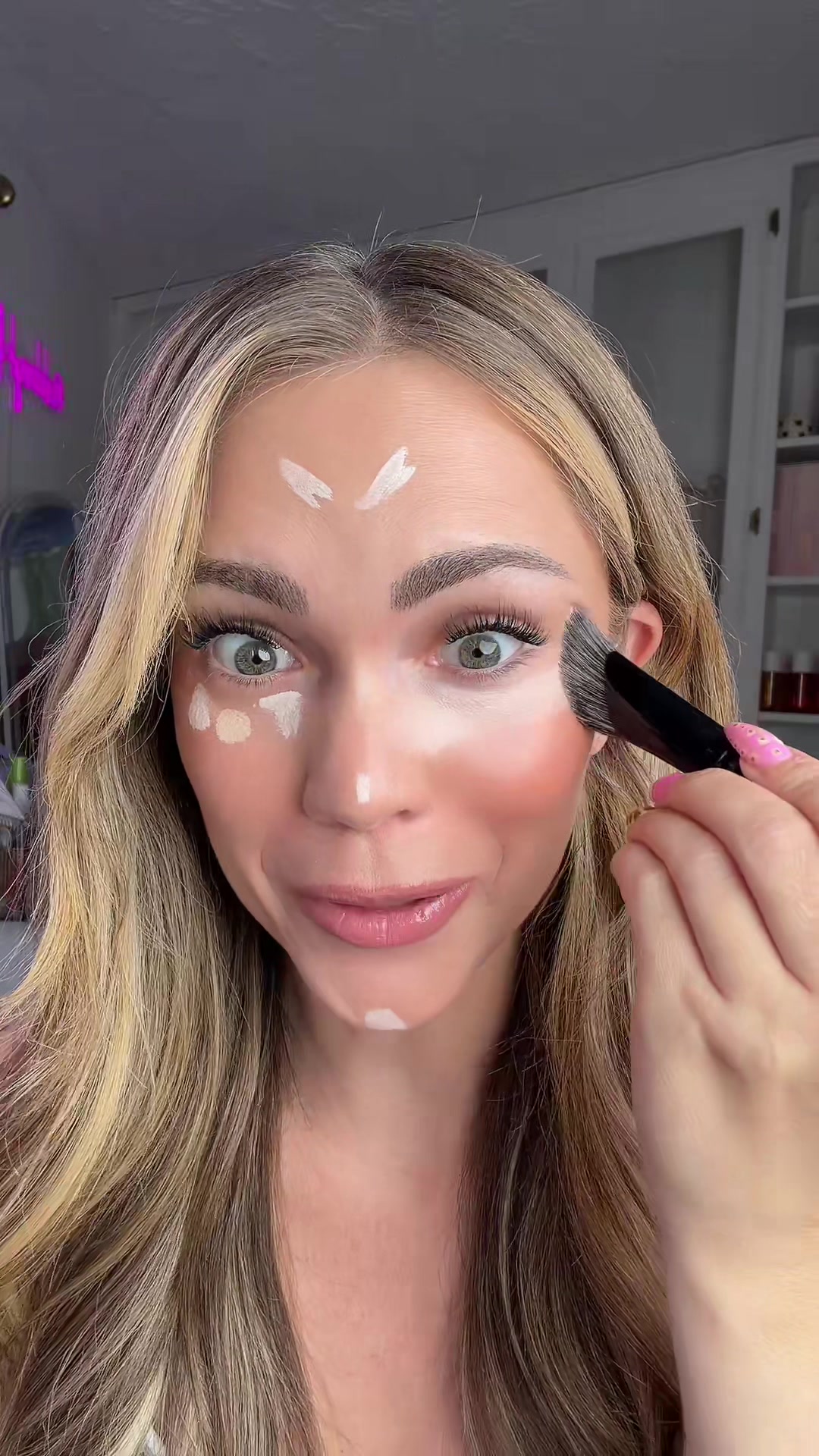 TikTok post by @abbey.kline for BK Beauty. Caption reads: She’s back 🏃‍♀️🏃‍♀️🏃‍♀️ @BK Beauty Brushes....