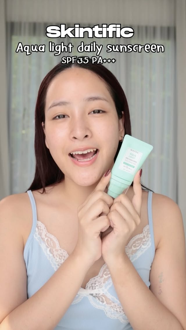 Instagram post by @soundtiss for Skintific Thailand. Caption reads: ไม่ได้มุสาวาปึ้งงง ! Skintific เริ่มละ! ☀️....