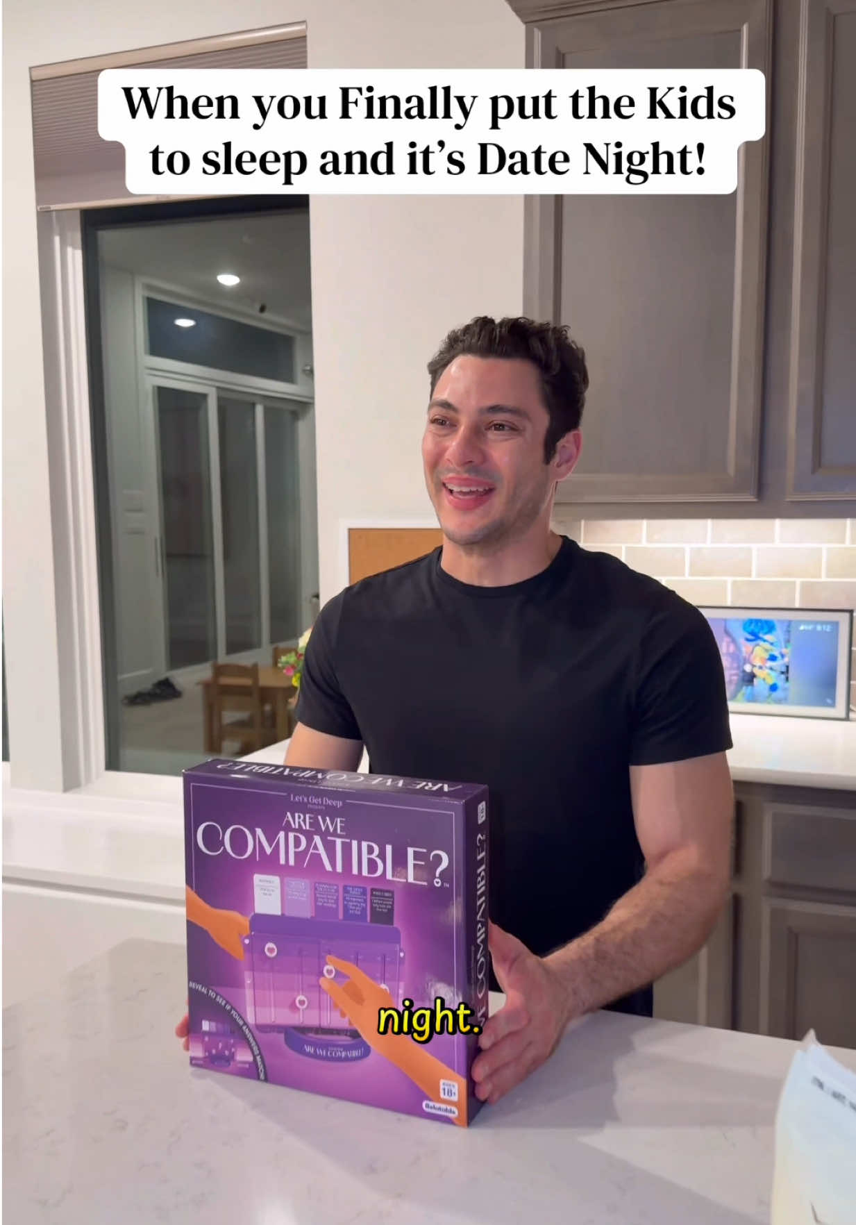 TikTok post by @krysandkareem for What Do You Meme. Caption reads: Date night just got interesting 👀 We tried Are We....